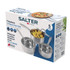 Salter Timeless 3 piece stainless steel pan set packaging, UK version