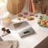 Chart of maximum and minimum weights and volumes for electronic kitchen scale