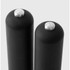 Set of two matte black salt and pepper grinders with stainless steel tops