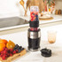 Salter blender set with blending jug, motor base, and sports bottle on white background