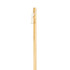 Bamboo broom handle with white hanging cord, photographed upright