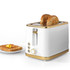 Palermo 2-Slice Textured Toaster, 930 W, White/Gold Salter EK5032WHT 5054061424362 