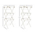 Folding cream clothes airer, 140 x 78 x 50 cm extended, 140 x 60 x 50 cm compact