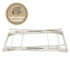 Foldable beige clothes airer shown flat with 'Lightweight & foldable' badge