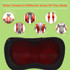 Black neck and back massager in use on office chair