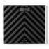 Black digital bathroom scale with chevron pattern, Salter logo, display shows 0.0 kg