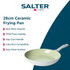 28 cm green ceramic fry pan with PFAS-free coating, Salter Earth range, top view