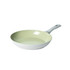 Light green non-stick frying pan with grey handle, product image for UK shoppers