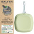 Eco-friendly 28cm griddle pan with light green ceramic coating and soft-touch handle