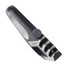 Black and silver manual knife sharpener with adjustable angle, angled side view