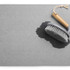 Grey kitchen utensil holder with non-slip feet feature shown