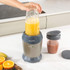 Salter NutriPro 1000 blender in silver, shown blending strawberries and blueberries
