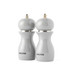 Grey wooden salt or pepper mill, set of two, with Salter branding
