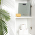 Silver Salter digital bathroom scale showing front and side with measurements 30x28x2.5cm