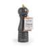 Black wooden salt or pepper mill with Salter label, includes extra cap