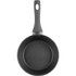 Black non-stick saucepan with handle, top view