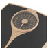 Gold and black mechanical bathroom scale with Salter dial, shown from above