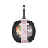 Black 28cm square griddle pan with handle, Salter Geo Hex, shown in retail packaging