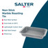 Grey marble-effect non-stick roasting tin with high sides, for oven cooking.