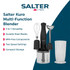 Salter Kuro Multi-Function Blender with black attachments and jug shown, 3-in-1 versatility.