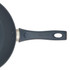 Grey non-stick frying pan handle, engraved Salter branding, close-up product shot