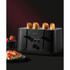 Salter black 4-slice toaster with bread toasting, shown on kitchen counter