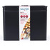 Black rectangular Salter bread bin, front view, suitable for storing bread and pastries
