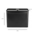 Large matte black metal storage box with lid, dimensions 33.8 x 26.5 x 18.7cm.