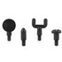 Set of four black massage gun attachments for targeted muscle therapy
