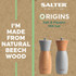 Salter Origins salt and pepper mill set, natural beech wood and grey, two mills shown
