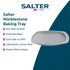 Grey oven crisper tray with perforated base for baking chips or pizzas