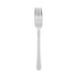 Stainless steel dinner fork shown upright on white background