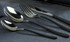 48-Piece Black and Silver Cutlery Set 