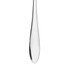 Stainless steel dessert spoon with smooth, rounded handle shown on white background