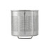 Stainless steel mesh basket for food preparation, shown upright on white background