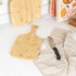 Set of three bamboo chopping boards in kitchen drawer, Salter branded.