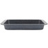 Rectangular black speckled baking tray shown from the side