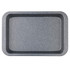 Grey speckled rectangular baking tray, top view