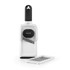 Salter black and white hand-held slicer with grating blade attachment