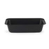 Black rectangular loaf tin, non-stick finish, shown empty on white background