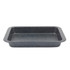 Grey speckled rectangular roasting tin, shown empty from the front