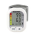 Wrist blood pressure monitor with large display and grey adjustable cuff