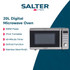 Salter 20L digital microwave oven, stainless steel finish, 800W, 27cm turntable