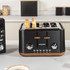 Toronto Kettle, Toaster & Canister Set - Black