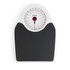 Mechanical bathroom scale with black textured platform and large easy-read dial