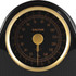 Black and gold analogue bathroom scale dial with Salter branding
