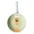 28cm light green stir fry pan with eco ceramic coating and soft touch handle