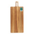 Rectangular wooden chopping board with handle, FSC certified.