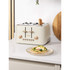 Cream kettle and 4-slice toaster set with copper accents; Salter brand; product image