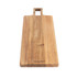 Rectangle wooden chopping board with handle, engraved Salter logo, shown flat.